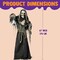 Grim Reaper Animated Decoration with Spooky and Light-Up Eyes/Creepy Sound/Moving Arms & Head (Sound Activated) for Halloween Decorations Outdoor Indoor